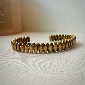 Unisex Sergio Lub Classic Golden Helix Cuff Bracelet